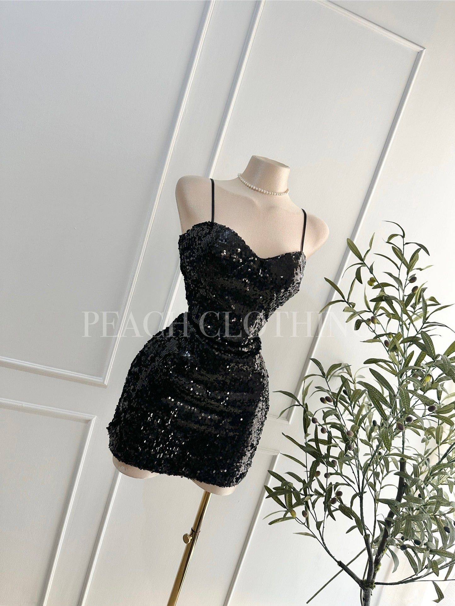 Vestido corto lentejuelas