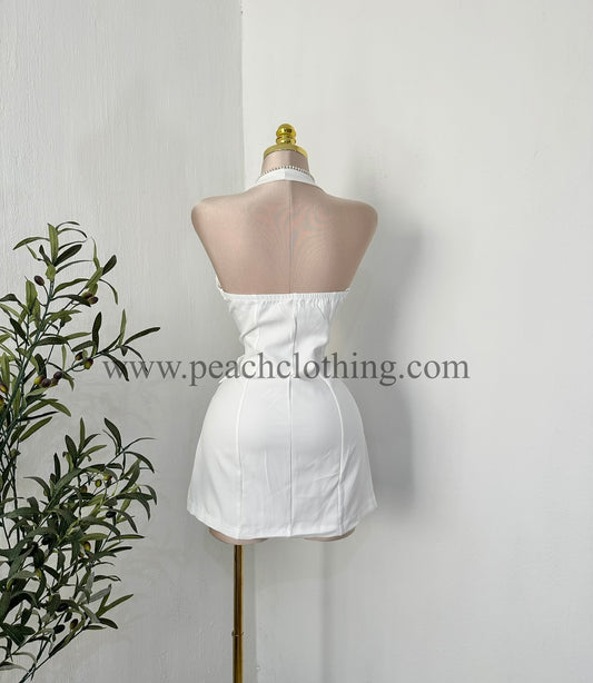 Vestido Halter Tailor White