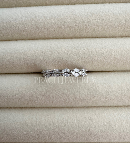 Anillo cristal doble