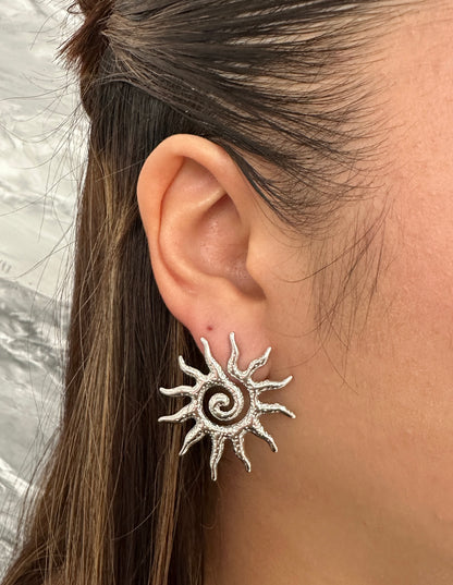 Aretes Sun Silver