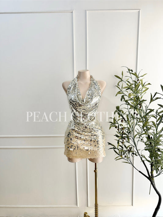 Vestido mini lentejuelas