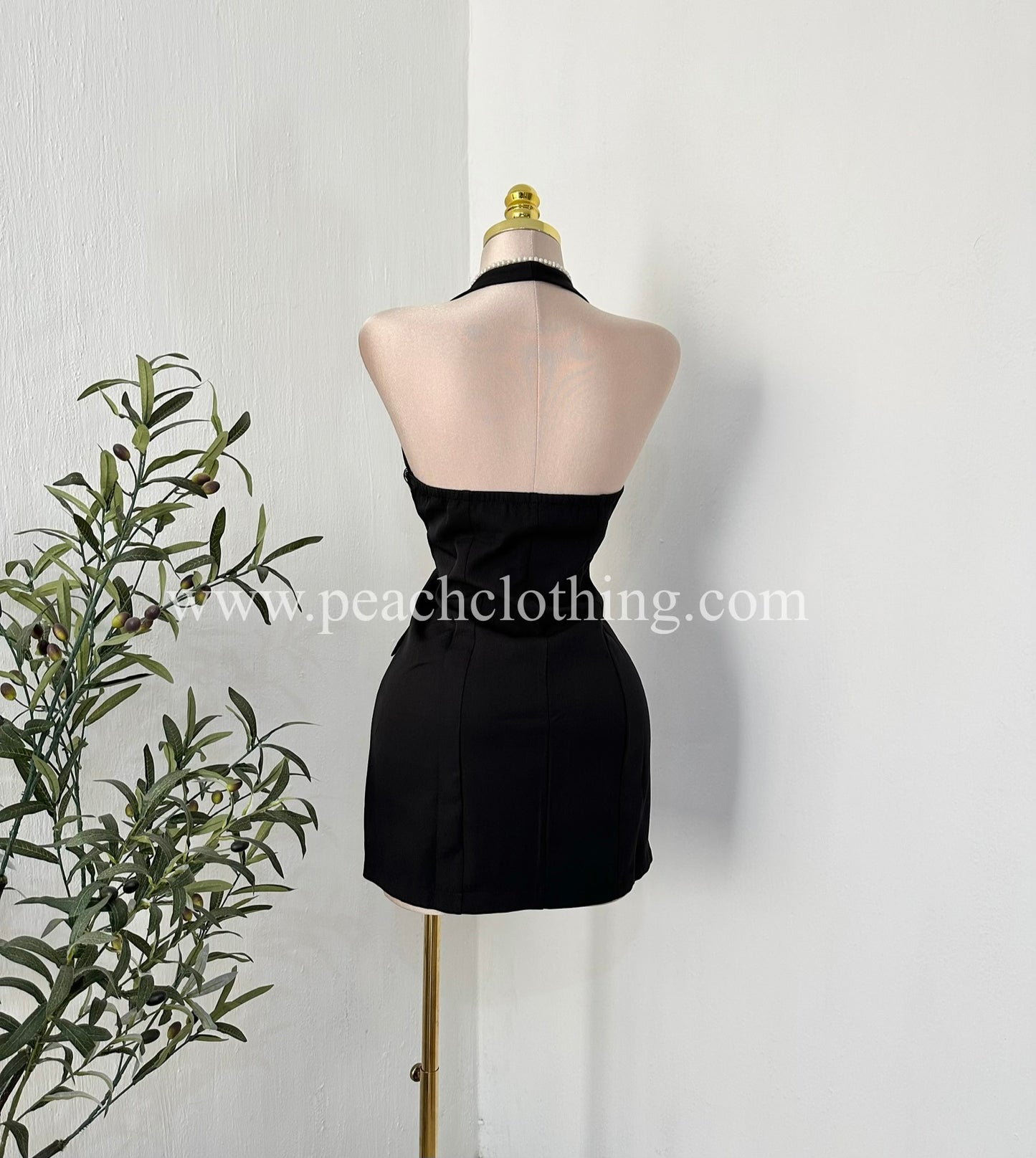 Vestido Halter Tailor Black