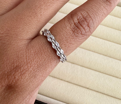 Anillo cristal doble