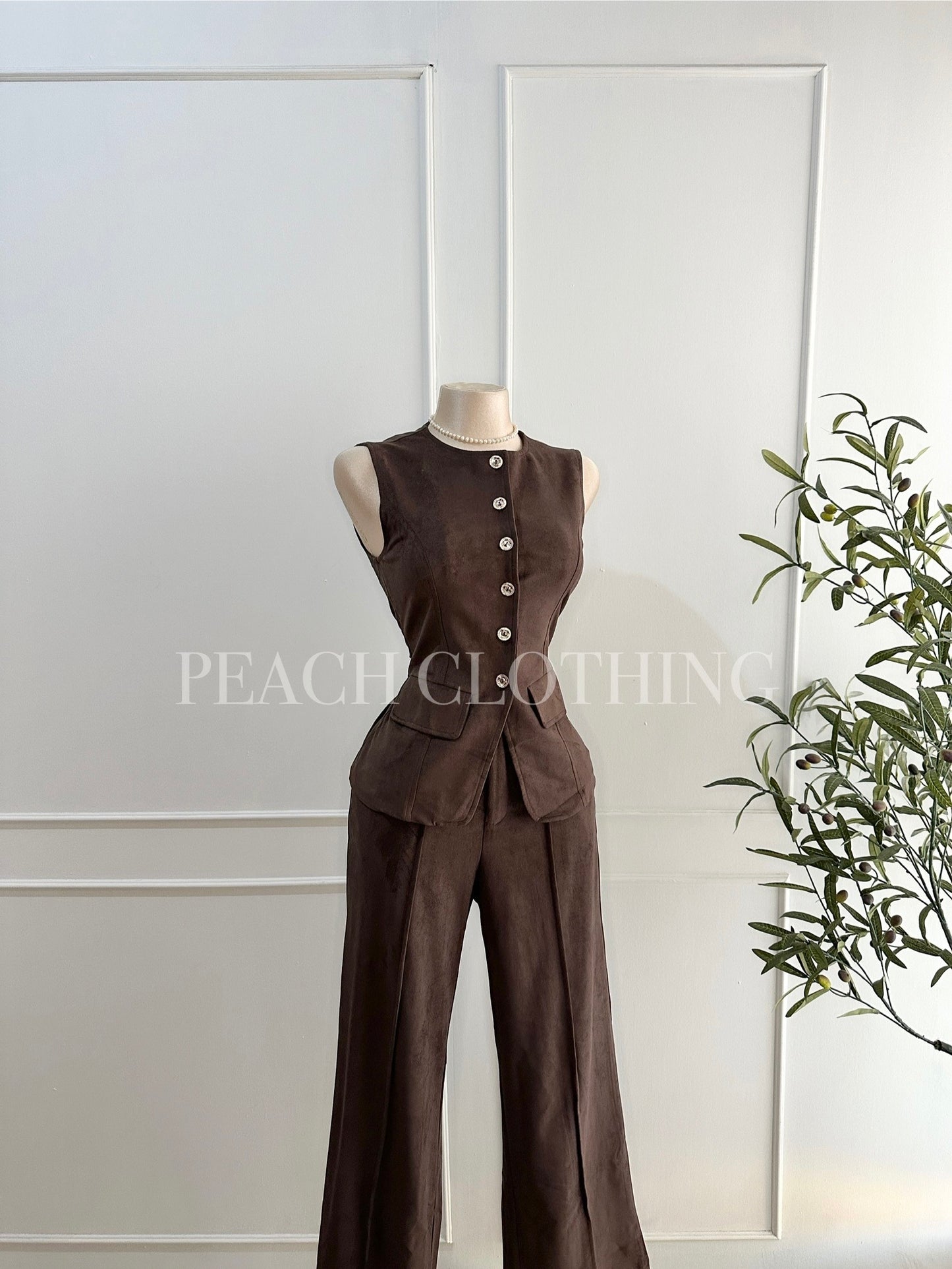 Set Suede chocolate