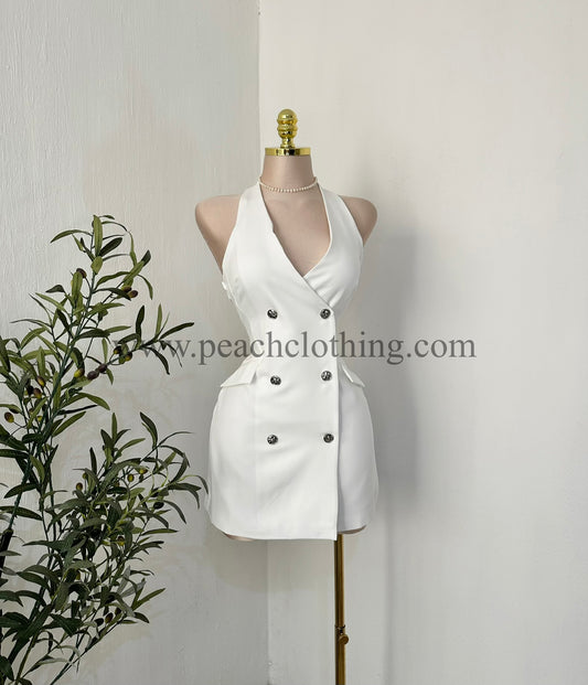 Vestido Halter Tailor White