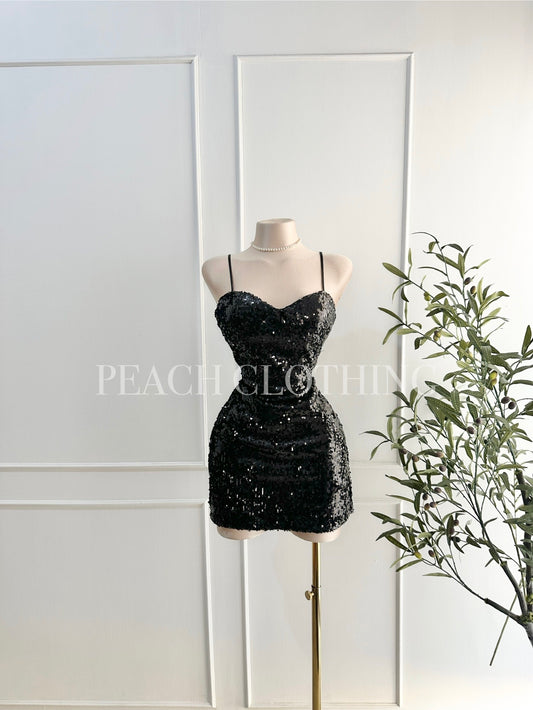 Vestido corto lentejuelas