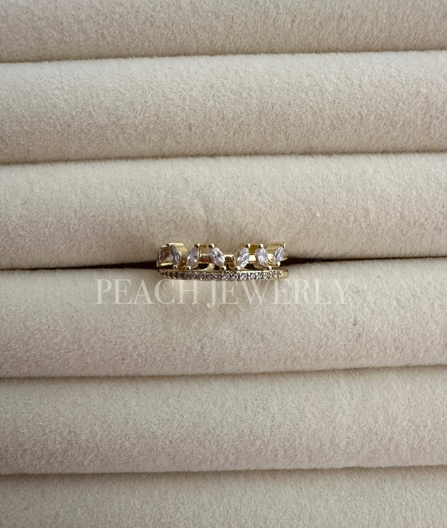 Anillo piedra asimétrica