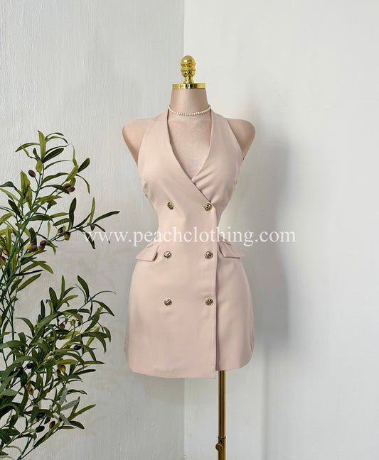 Vestido Halter Tailor Sand