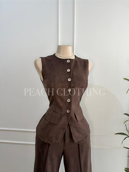 Set Suede chocolate