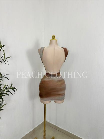 Vestido degradado corto